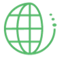 Wire-frame globe image. Ideal for businesses that require automatic calculation of landing costs for imported inventory.
