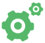 Large gear and a small one to the top right. Improve key manufacturing elements with ABM